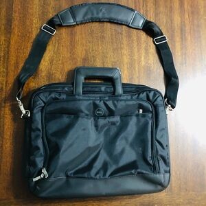 Dell shoulder hand laptop bag multiple compartment pockets black 14”X18”
